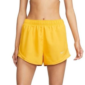 Nike Yellow/gold Dri-fit Tempo Shorts size s